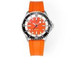GR Factory Breitling 42MM in Diameter Sapphire Glass Mechanical Movement Bright Orange Bracelet Watch